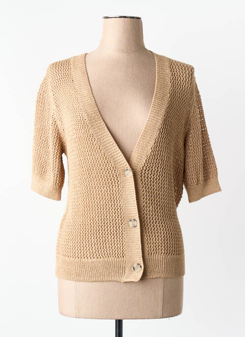 Gilet manches courtes beige GARCIA femme