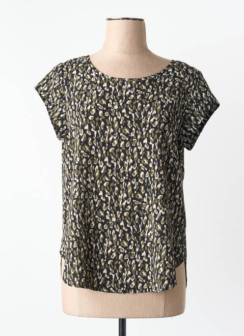 Top manches courtes manches courtes vert ONLY femme