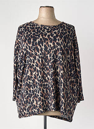 Pull coupe droite marron CARMAKOMA femme