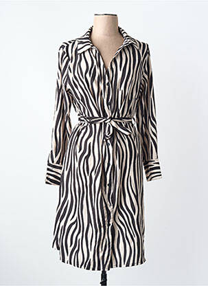 Robe mi-longue beige ZABAIONE femme