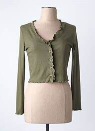 Gilet manches longues kaki MOLLY BRACKEN femme