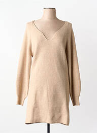 Robe pull beige MANGO femme