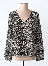 Chemisier coupe droite manches longues marron VERO MODA femme