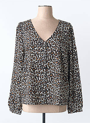 Chemisier coupe droite manches longues marron VERO MODA femme