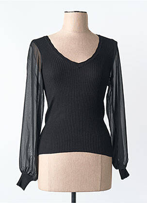 Pull col v noir ONLY femme