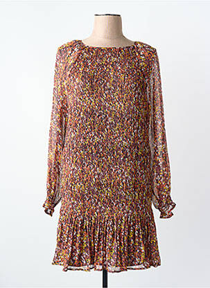 Robe mi-longue rose MANGO femme