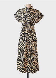 Robe courte marron MANGO femme