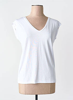 T-shirt manches courtes manches courtes blanc PIECES femme