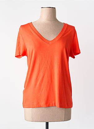 T-shirt orange MANGO femme