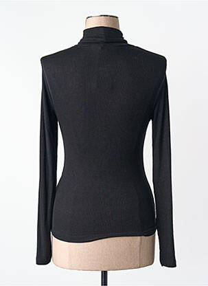 Pull col roulé manches longues manches longues noir ONLY femme