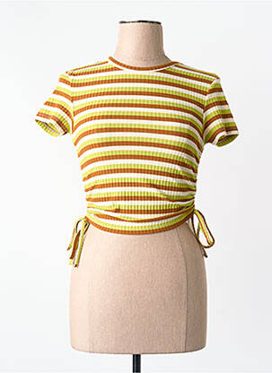 T-shirt coupe droite manches courtes vert ONLY femme