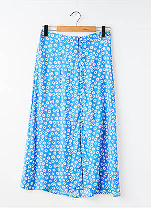 Jupe mi-longue bleu NAF NAF femme