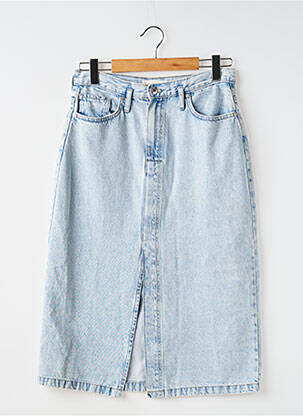Jupe mi-longue bleu MANGO femme