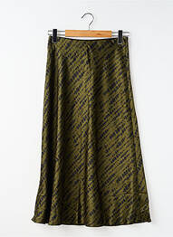 Jupe mi-longue vert MANGO femme