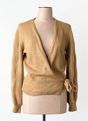 Gilet cache-cœur marron GARCIA femme