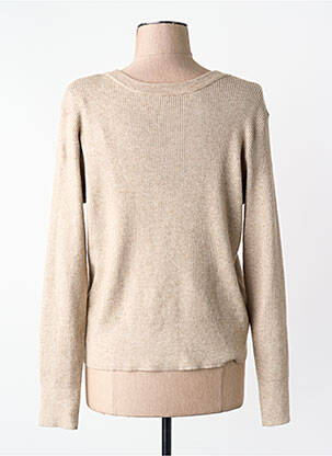 Gilet manches longues col v beige VILA femme