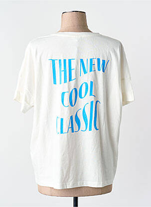 T-shirt coupe droite manches courtes blanc JACQUELINE DE YONG femme