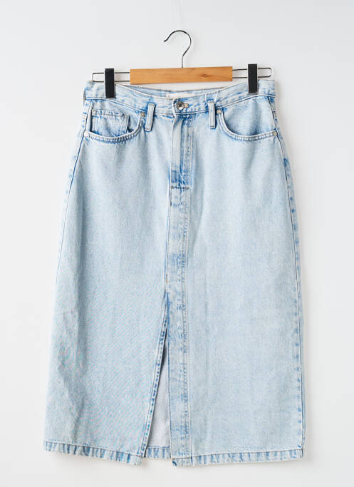 Jupe mi-longue bleu MANGO femme