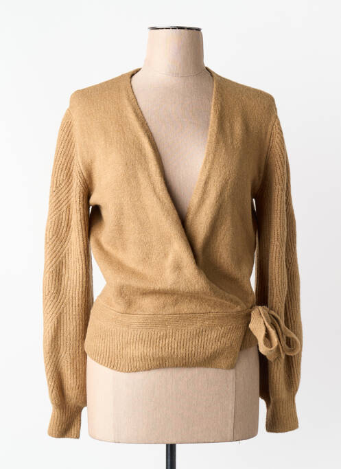 Gilet cache-cœur marron GARCIA femme
