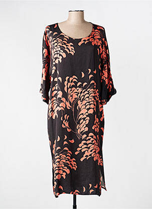 Robe mi-longue orange AMELIE & AMELIE femme