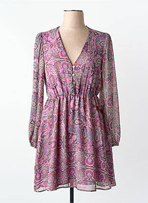 Robe mi-longue violet MANGO femme