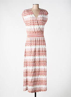 Robe longue rose MORGAN femme