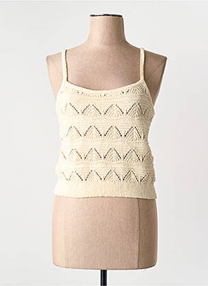 Débardeur beige MANGO femme