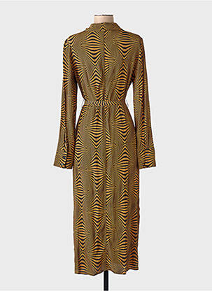 Robe longue marron MANGO femme