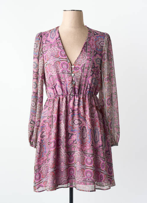 Robe mi-longue violet MANGO femme