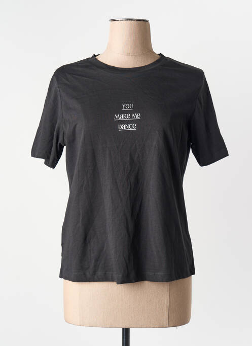 T-shirt gris MANGO femme