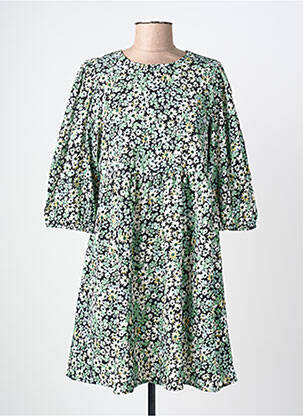 Robe mi-longue manches longues manches longues noir JACQUELINE DE YONG femme