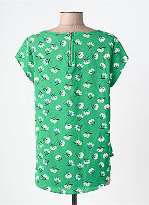 Chemisier coupe droite manches courtes vert ONLY femme