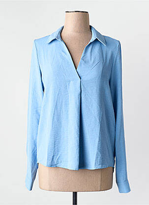 Chemisier coupe droite manches longues bleu VERO MODA femme