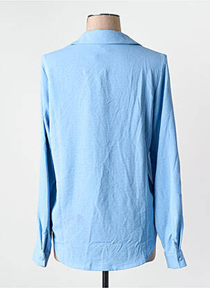 Chemisier coupe droite manches longues bleu VERO MODA femme