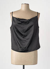 Top col v sans manche noir VERO MODA femme