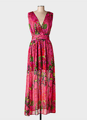 Robe longue rose MORGAN femme
