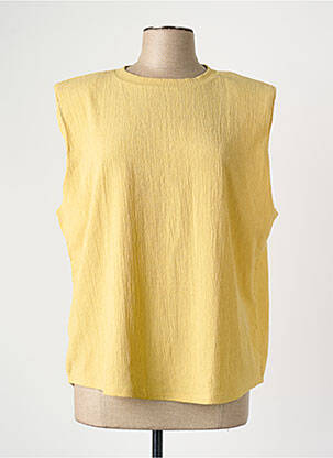 Débardeur jaune MANGO femme