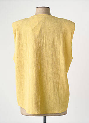 Débardeur jaune MANGO femme