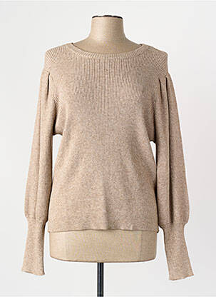 Pull col rond beige ONLY femme