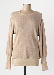 Pull col rond beige ONLY femme