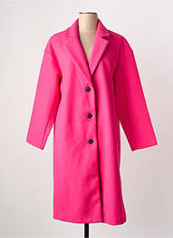 Manteau long col tailleur rose VERO MODA femme