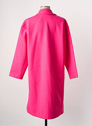 Manteau long col tailleur rose VERO MODA femme
