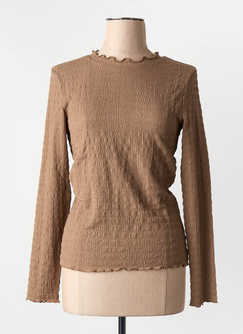 T-shirt manches longues manches longues marron VERO MODA femme