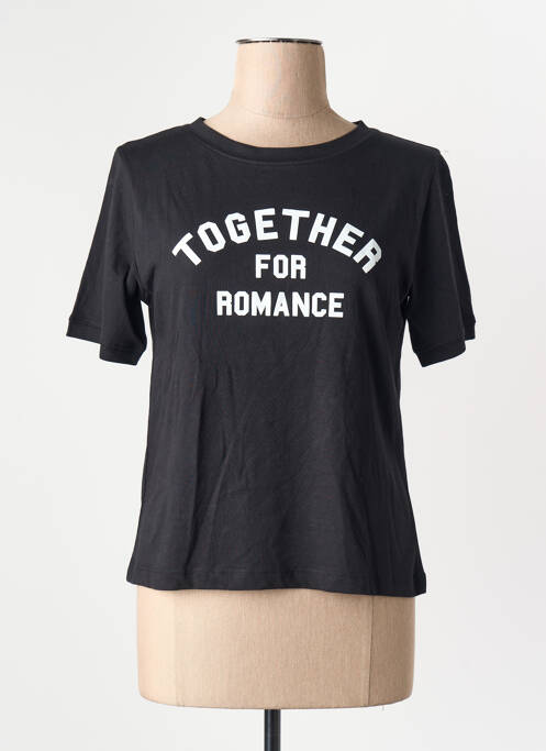T-shirt noir MANGO femme