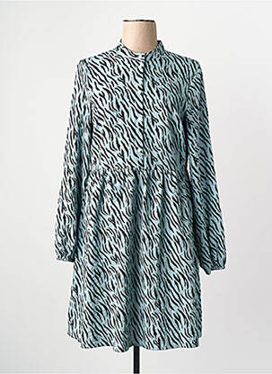Robe longue manches longues manches longues bleu VILA femme