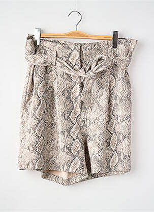 Short coupe droite beige ONLY femme