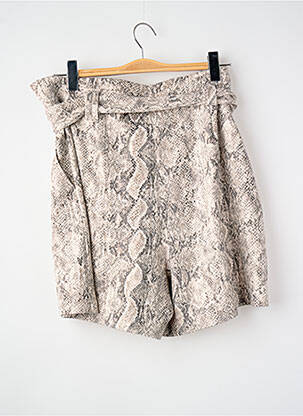 Short coupe droite beige ONLY femme