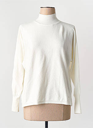 Pull col roulé blanc MORE & MORE femme