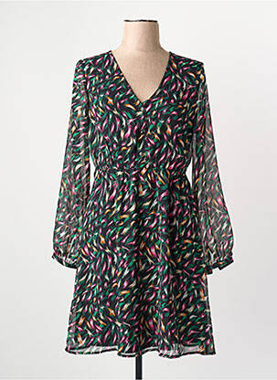 Robe longue col v rose ONLY femme