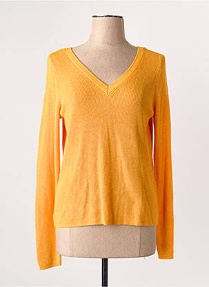 Pull col v manches longues orange VERO MODA femme